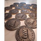CNC mart bronz érem 7 cm-es méretben 