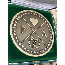 CNC mart réz érem 5 cm-es méretben 