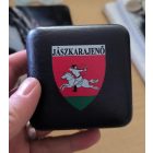 Bordó műbőr hatású prémium éremdoboz 9cm-es éremhez