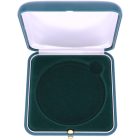 Zöld műbőr hatású prémium éremdoboz 6cm-es éremhez