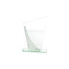 Egyedileg gravírozott Foltos üvegdíj - 17cm