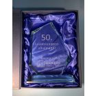 Egyedileg gravírozott Absztrakt üveg díj - 26,5 cm