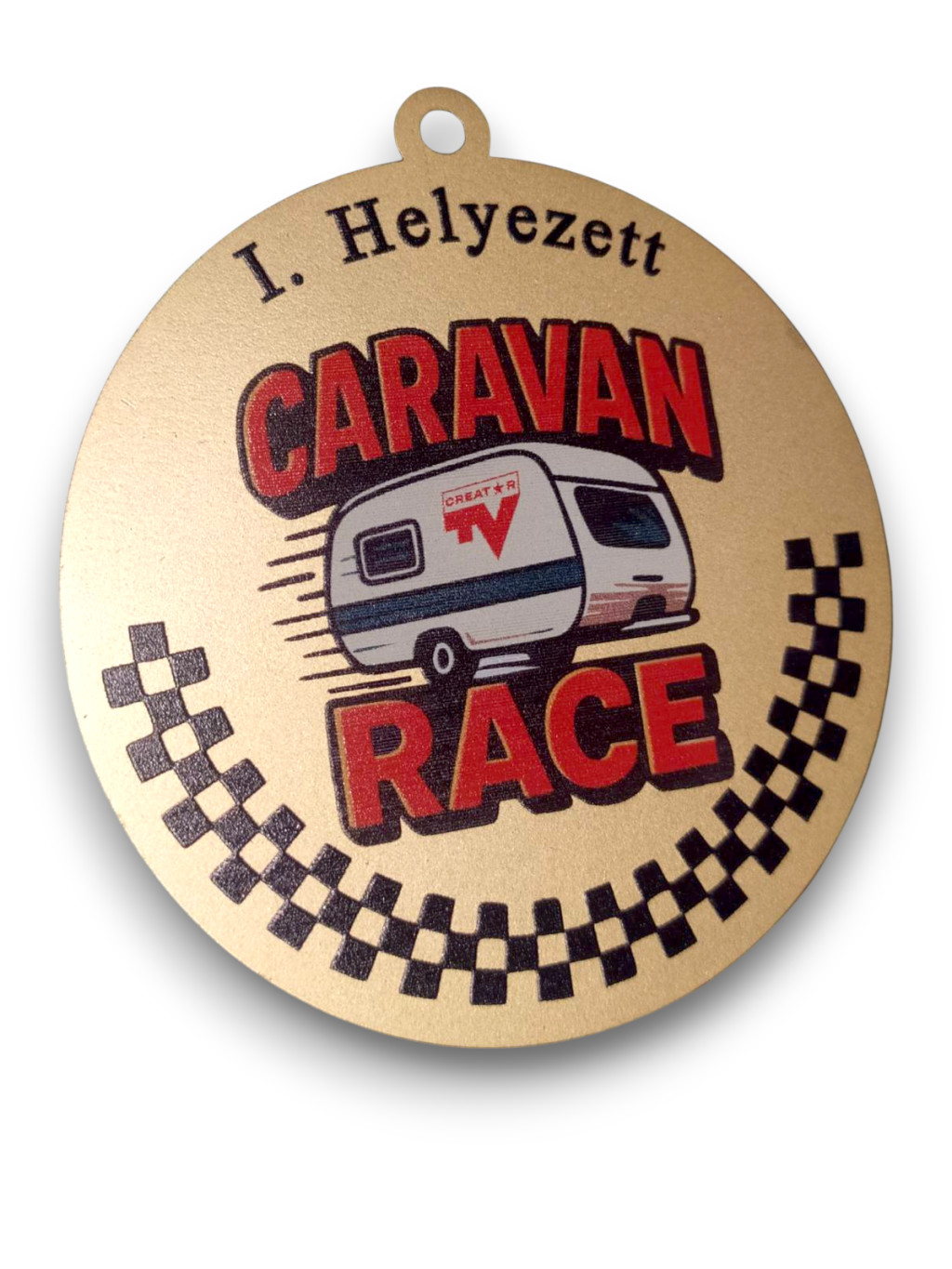 UV nyomtatott, egyedi alakú fém érem 