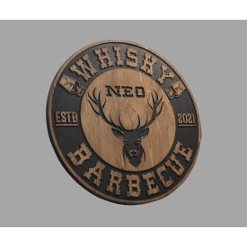   Egyedi borovifenyő cégér a Te elképzelésed alapján - 40 cm kör