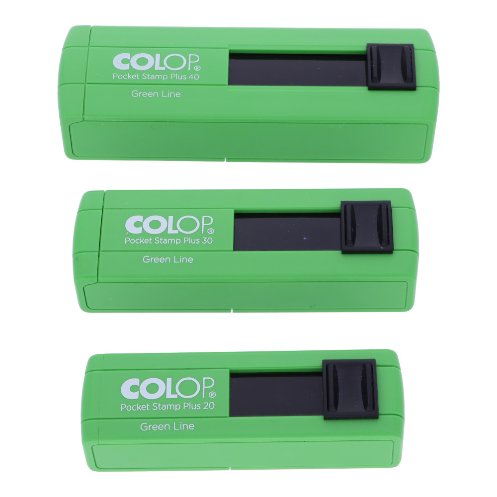   14 x 38 mm-es COLOP Pocket Stamp plus 20 Green Line - téglalap alakú