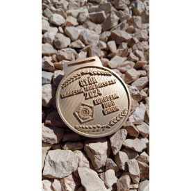   Fém hatású alumínium kompozit érem 1 oldalas, 8 cm-es méretben 