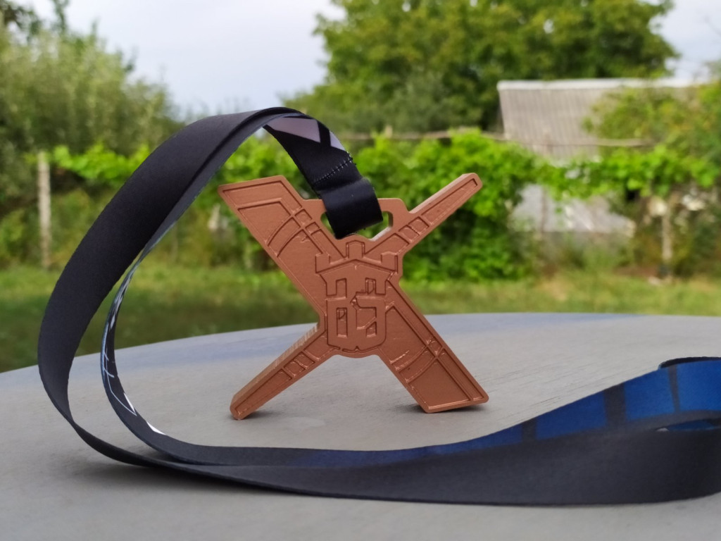   Fém hatású alumínium kompozit érem 1 oldalas, 8 cm-es méretben 