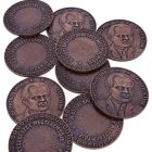 Tömör bronz érem 5-7 cm-es méretben 